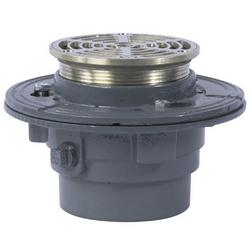 3 in. No Hub Cast Iron Nickel Bronze Floor Drain