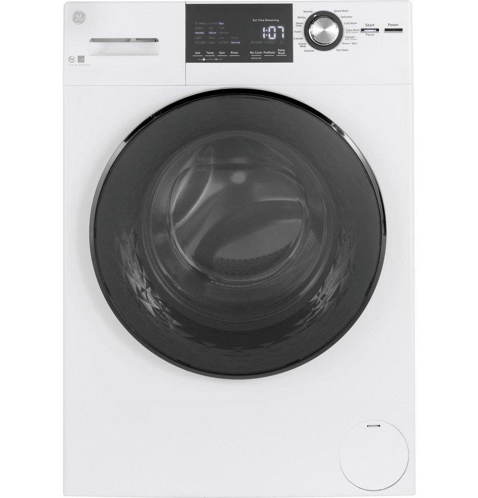 GE® White on White 25-5/8 in. 2.4 cu. ft. Electric Front Load Washer 