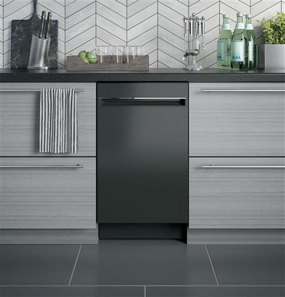 GE Profile&trade; Black 17-3/4 in. 8 Place Settings Dishwasher 