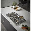 Monogram&reg; Stainless Steel 5-Burner 20000 BTU Sealed Electric and Gas Cooktop 