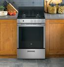 GE&reg; Stainless Steel 24 in. Gas 4-Burner Sealed Freestanding Range 