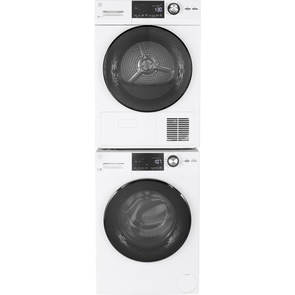 GE&reg; White 23-7/16 in. 4.1 cu. ft. Electric Dryer 