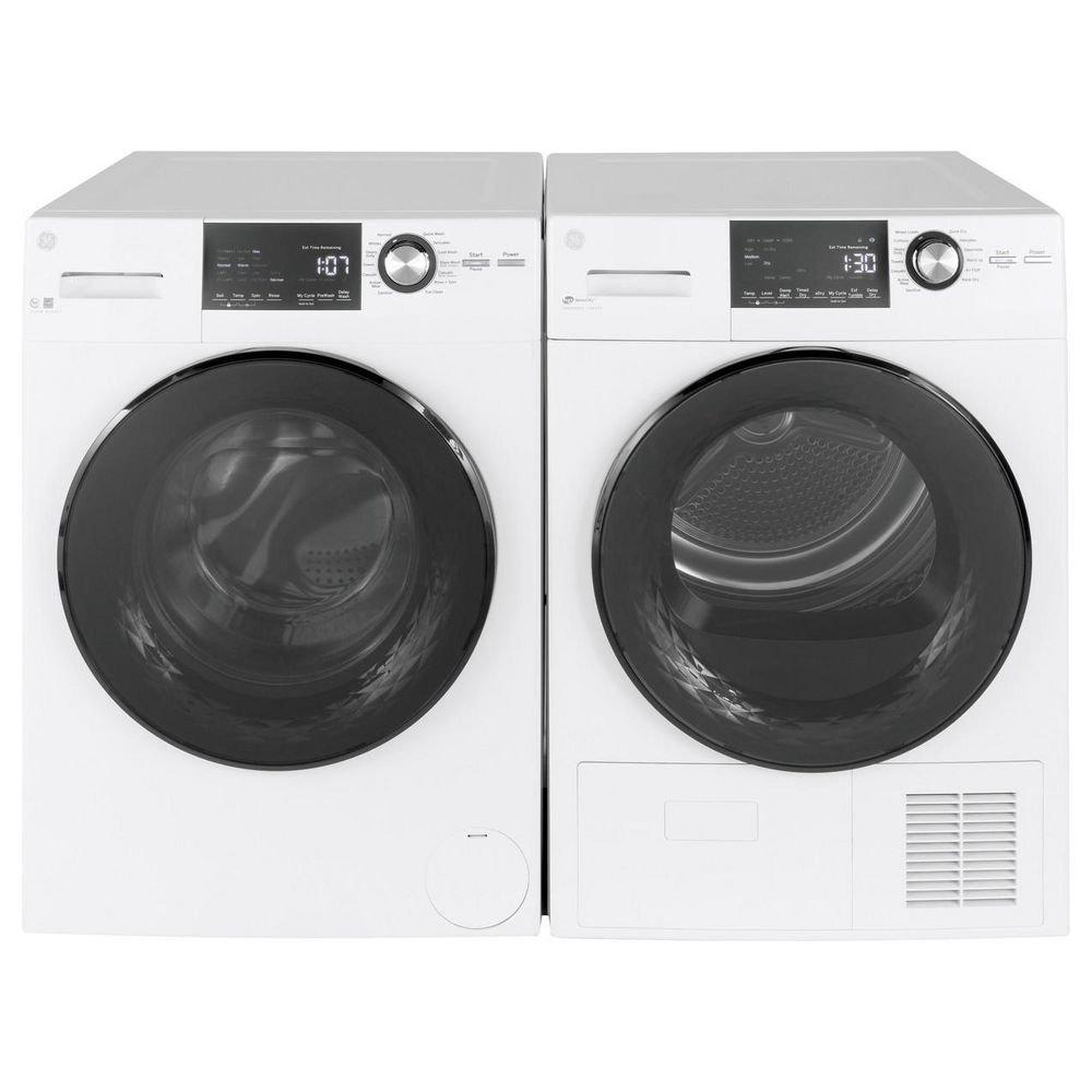GE&reg; White 23-7/16 in. 4.1 cu. ft. Electric Dryer 