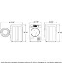 GE&reg; White 23-7/16 in. 4.1 cu. ft. Electric Dryer 