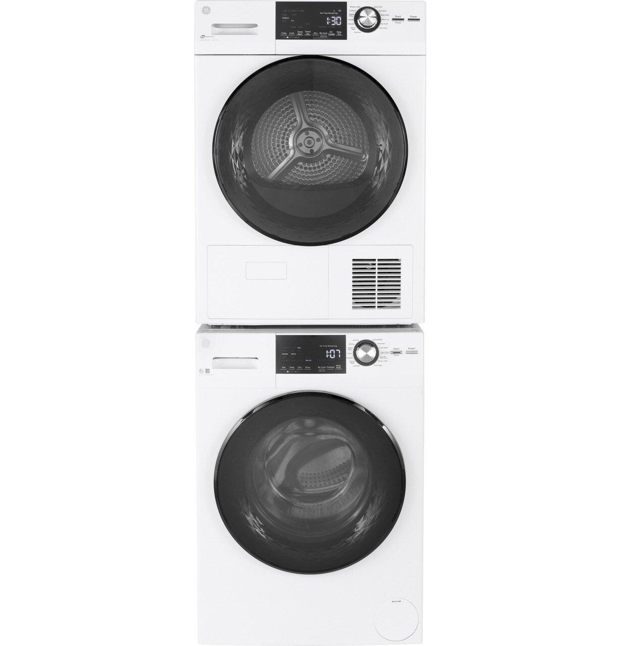 GE&reg; White 23-7/16 in. 4.1 cu. ft. Electric Dryer 
