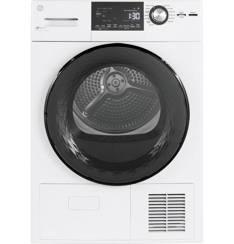 GE® White 23-7/16 in. 4.1 cu. ft. Electric Dryer 