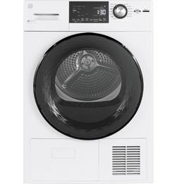 Energy Star 24"W 4.1 cu. ft. Ventless Condenser Stackable Electric Dryer in White