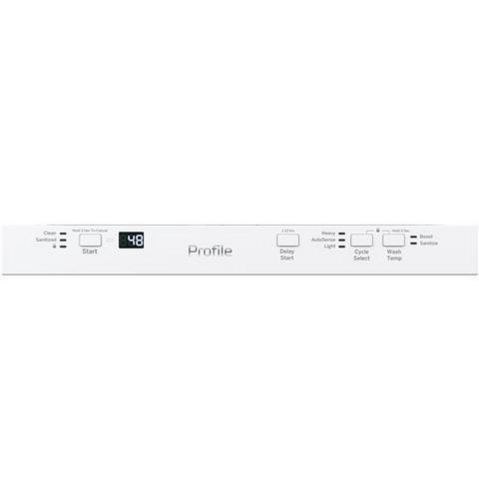 GE Profile&trade; White 17-3/4 in. 8 Place Settings Dishwasher 
