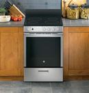 GE&reg; Stainless Steel 23-7/8 in. Electric 4-Burner Smoothtop Freestanding Range 