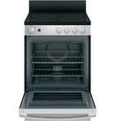 GE&reg; Stainless Steel 23-7/8 in. Electric 4-Burner Smoothtop Freestanding Range 