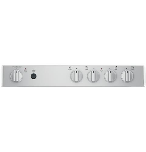GE&reg; Stainless Steel 23-7/8 in. Electric 4-Burner Smoothtop Freestanding Range 