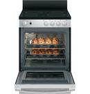 GE&reg; Stainless Steel 23-7/8 in. Electric 4-Burner Smoothtop Freestanding Range 