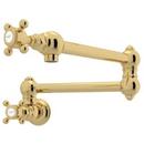 ROHL&reg; Unlacquered Brass Two Handle Cross Handle Pot Filler 