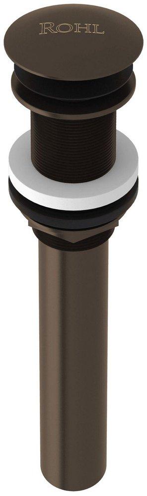 ROHL&reg; Tuscan Brass Push Dome Drain in Polished Nickel (Less Overflow Holes) 