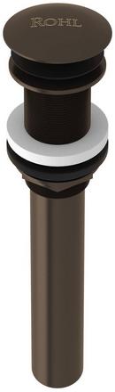ROHL&reg; Tuscan Brass Push Dome Drain in Polished Nickel (Less Overflow Holes) 