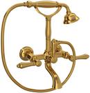 ROHL&reg; Unlacquered Brass Three Handle Wall Mount Filler 