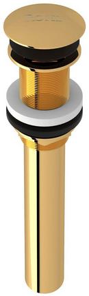 ROHL&reg; Italian Brass ROHL TOUCH SEAL DOME DRAIN ASSEMBLY NON SLOTTED WITHOUT OVERFLOW HOLES IN ITALIAN BRASS WITH 6 TAILPIECE ROHL LOGO ON THE FACE AND STANDARD 2 1/8 DIAMETER FLANGE 