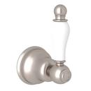 ROHL ARCANA TRIM SET ONLY FOR THE UNIVERSAL VOLUME CONTROL AND 1/2 THERMOSTATIC VALVE IN SATIN NICKEL WITH ORNATE PORCELAIN LEVER