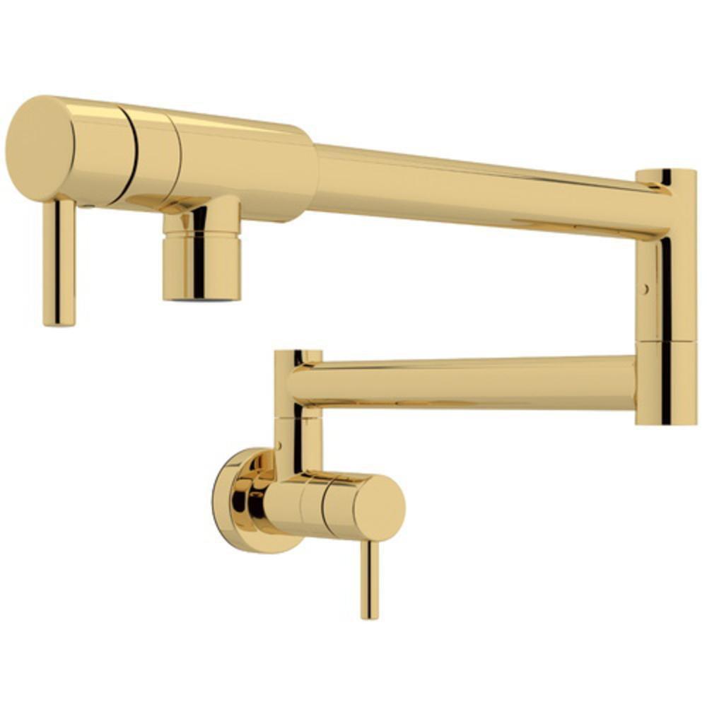 ROHL&reg; Unlacquered Brass Two Handle Lever Pot Filler 