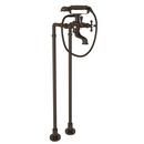 ROHL&reg; Tuscan Brass Two Cross Handle Floor Mount Filler 