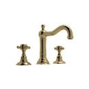 Two Handle Widespread Bathroom Sink Faucet in Unlacquered Brass