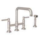 ROHL&reg; Satin Nickel Two Handle Bridge Kitchen Faucet 
