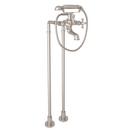 ROHL&reg; Satin Nickel Two Cross Handle Floor Mount Filler 