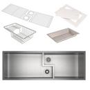 51-5/8 x 18 in. No-Hole Stainless Steel Double Bowl Undermount Kitchen Sink
