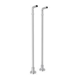 Floor Mount Pillar Legs/Supply Union in Polished Chrome