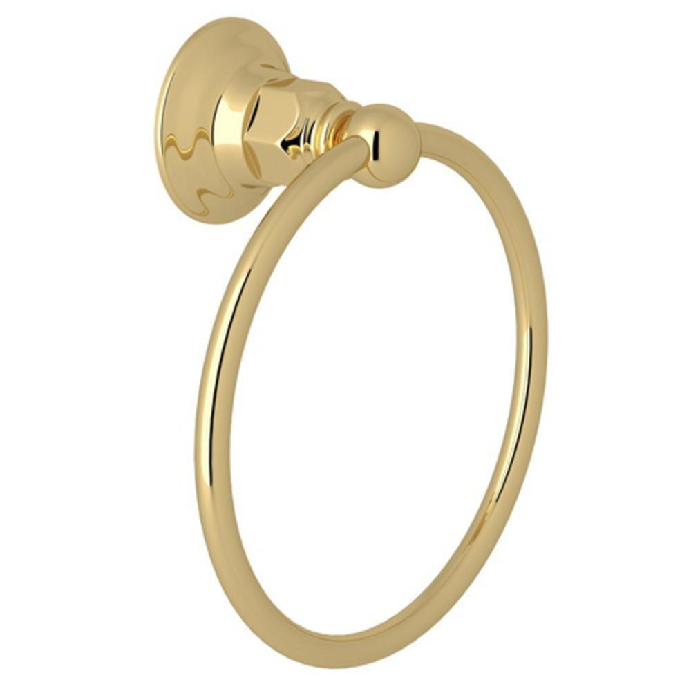 ROHL&reg; Unlacquered Brass Round Closed Towel Ring 