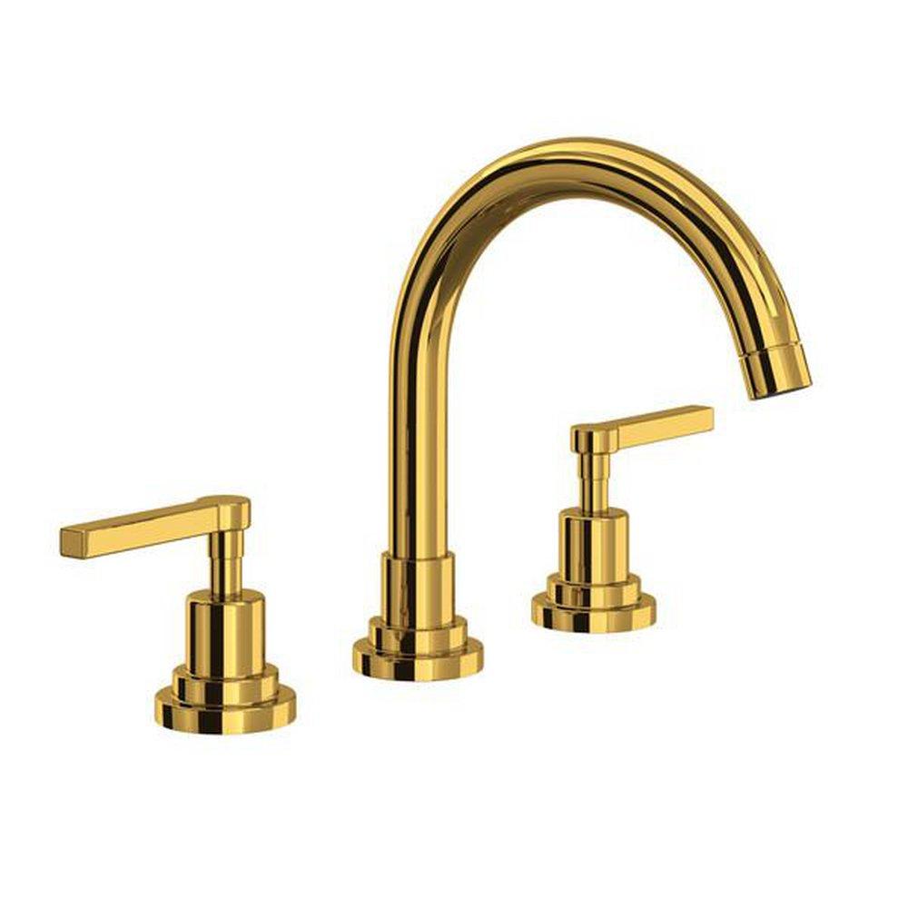 ROHL&reg; Unlacquered Brass Two Handle Widespread Bathroom Sink Faucet 