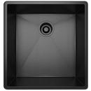 ROHL&reg; Black Stainless Steel 18-1/2 x 19-1/2 in. No Hole Stainless Steel Single Bowl Dual Mount Kitchen Sink 