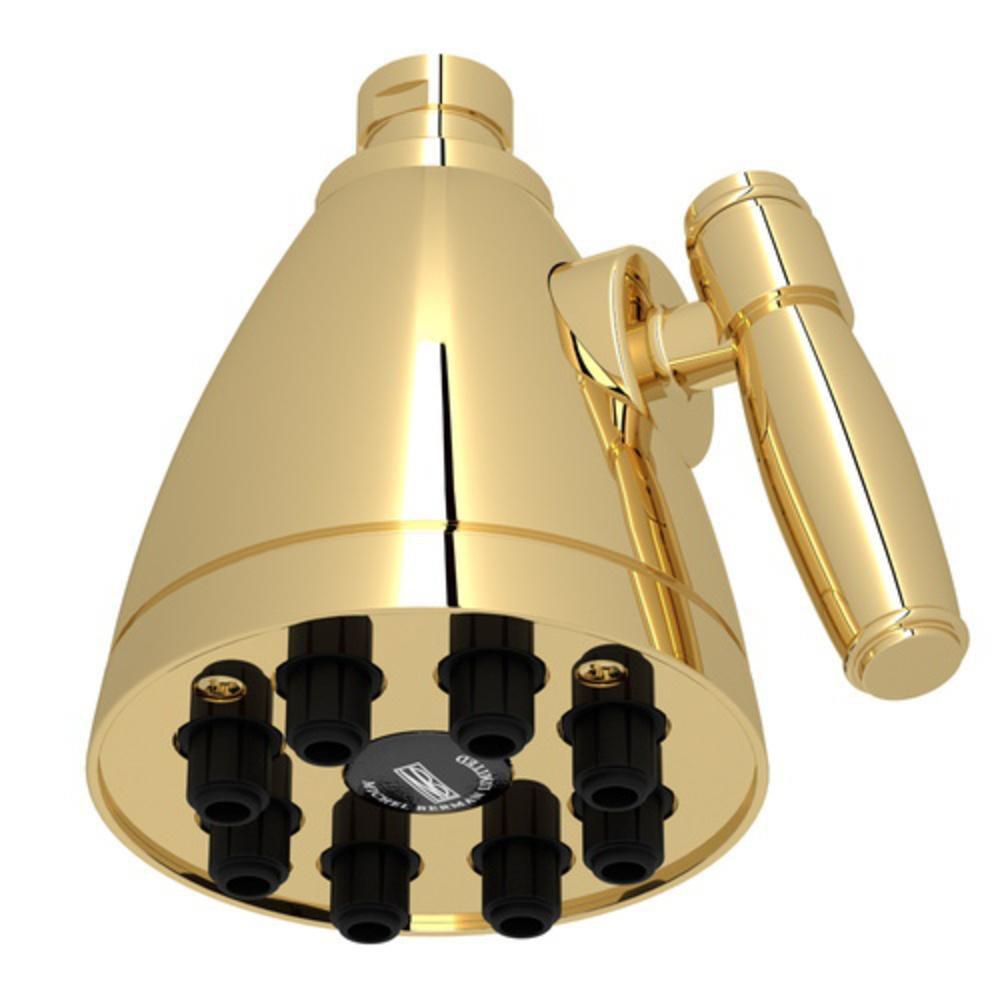 ROHL&reg; Unlacquered Brass Single Function Jet Showerhead 