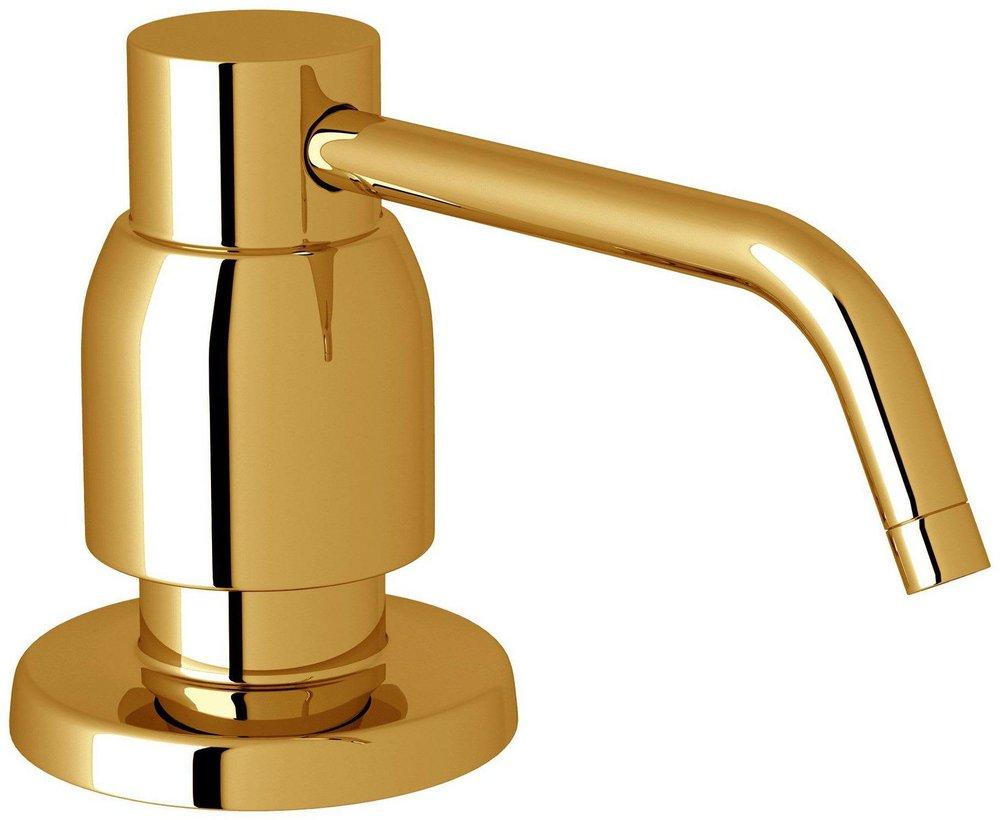 Perrin & Rowe&reg; Unlacquered Brass 2-3/4 in. 16 oz. Kitchen Soap Dispenser 