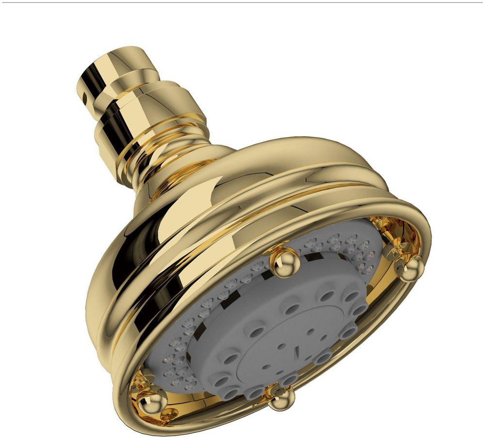 ROHL&reg; Unlacquered Brass Multi Function Champagne, Classic and Massage Showerhead 