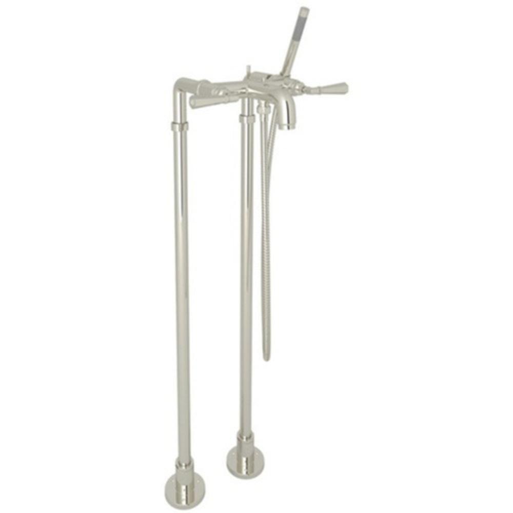 ROHL&reg; Polished Nickel Two Handle Lever Floor Mount Filler 