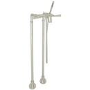 Two Handle Lever Floor Mount Filler in Polished Nickel