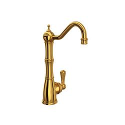 Single Handle Water Filter Faucet with Lever Handle in Unlacquered Brass