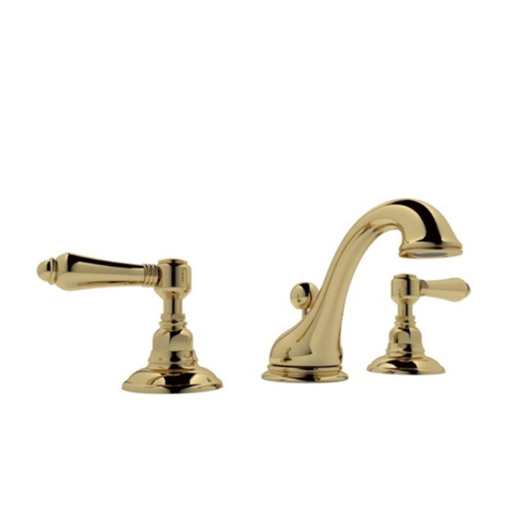 ROHL&reg; Unlacquered Brass Two Handle Widespread Bathroom Sink Faucet 