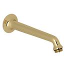 Shower Arm in Unlacquered Brass