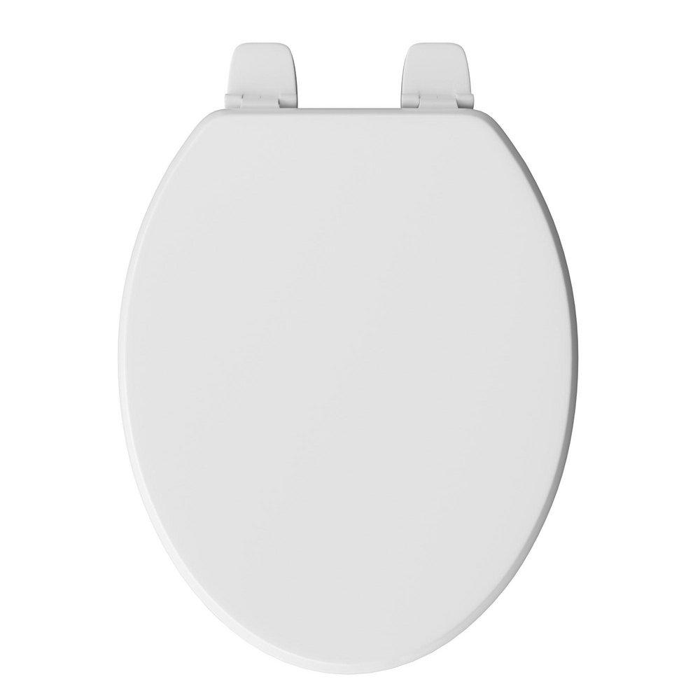 Jones Stephens White Elongated Closed Front with Cover Toilet Seat 
