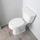 Jones Stephens White Elongated Closed Front with Cover Toilet Seat 
