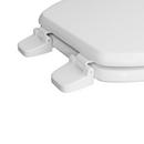 Jones Stephens White Elongated Closed Front with Cover Toilet Seat 