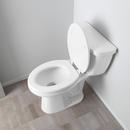 Jones Stephens White Elongated Closed Front with Cover Toilet Seat 