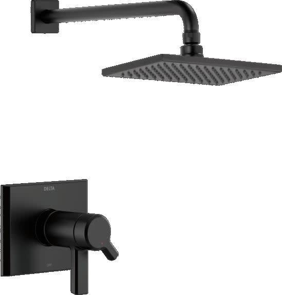 Delta Faucet Matte Black Single Handle Single Shower Faucet Trim Only 