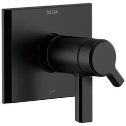 Single Handle Thermostatic Valve Trim in Matte Black