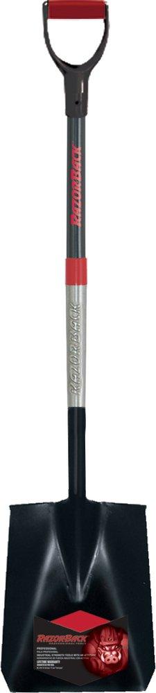 True Temper Square Point Shovel with Extended Socket and Fiberglass Handle 