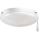 Progress Lighting White 20W 2-Light LED Ceiling Fan Light Kit with White Opal Glass 