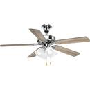 Progress Lighting Polished Chrome 52 in. 5-Blade Ceiling Fan 