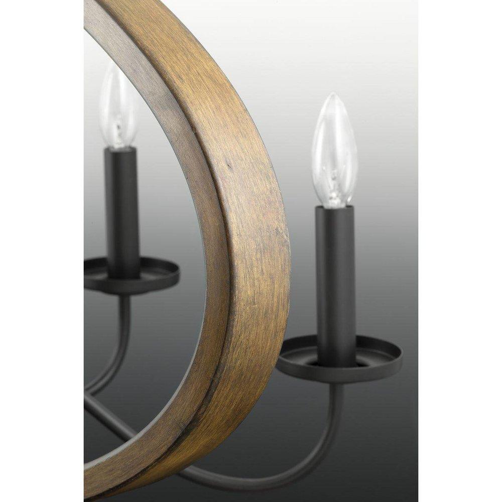 Progress Lighting Antique Bronze 60W 6-Light Candelabra E-12 Incandescent Chandelier 